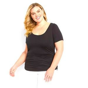 NWT flattering black tee
